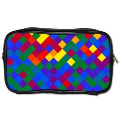 Gay Pride Diagonal Pixels Design Toiletries Bag (one Side)