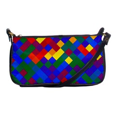 Gay Pride Diagonal Pixels Design Shoulder Clutch Bag