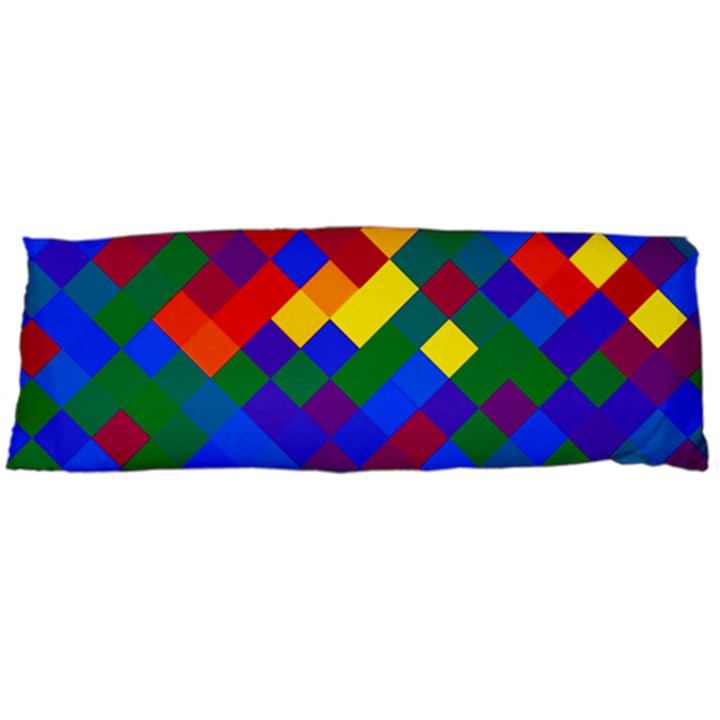 Gay Pride Diagonal Pixels Design Body Pillow Case (Dakimakura)