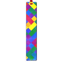 Gay Pride Diagonal Pixels Design Large Book Marks by VernenInk