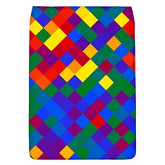 Gay Pride Diagonal Pixels Design Removable Flap Cover (l) by VernenInk