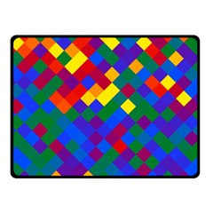 Gay Pride Diagonal Pixels Design Double Sided Fleece Blanket (small) 