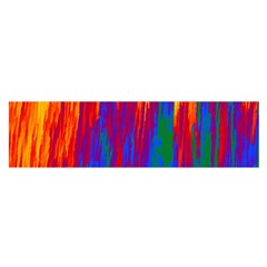 Gay Pride Rainbow Vertical Paint Strokes Satin Scarf (oblong)