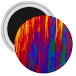 Gay Pride Rainbow Vertical Paint Strokes 3  Magnets Front