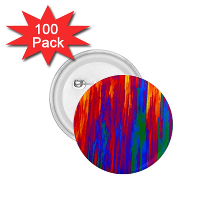 Gay Pride Rainbow Vertical Paint Strokes 1.75  Buttons (100 pack) 