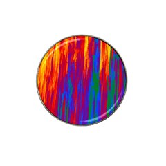 Gay Pride Rainbow Vertical Paint Strokes Hat Clip Ball Marker by VernenInk