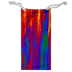 Gay Pride Rainbow Vertical Paint Strokes Jewelry Bag by VernenInk