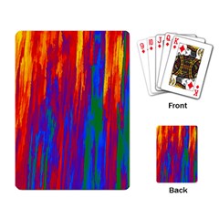 Gay Pride Rainbow Vertical Paint Strokes Playing Cards Single Design (rectangle)