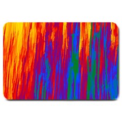 Gay Pride Rainbow Vertical Paint Strokes Large Doormat 