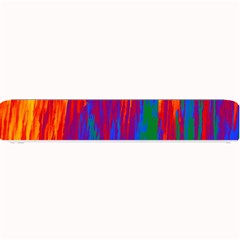 Gay Pride Rainbow Vertical Paint Strokes Small Bar Mats by VernenInk