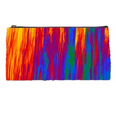 Gay Pride Rainbow Vertical Paint Strokes Pencil Case by VernenInk