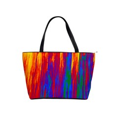 Gay Pride Rainbow Vertical Paint Strokes Classic Shoulder Handbag