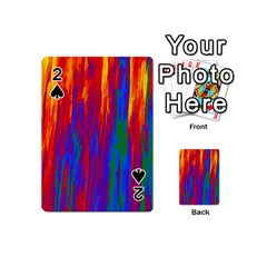 Gay Pride Rainbow Vertical Paint Strokes Playing Cards 54 Designs (mini)