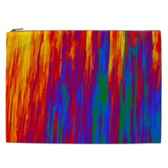 Gay Pride Rainbow Vertical Paint Strokes Cosmetic Bag (xxl) by VernenInk