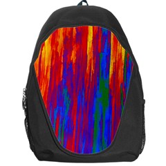 Gay Pride Rainbow Vertical Paint Strokes Backpack Bag by VernenInk