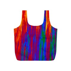 Gay Pride Rainbow Vertical Paint Strokes Full Print Recycle Bag (s) by VernenInk