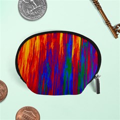 Gay Pride Rainbow Vertical Paint Strokes Accessory Pouch (small) by VernenInk