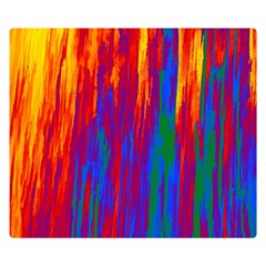 Gay Pride Rainbow Vertical Paint Strokes Double Sided Flano Blanket (small) 