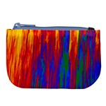 Gay Pride Rainbow Vertical Paint Strokes Large Coin Purse Front