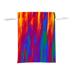 Gay Pride Rainbow Vertical Paint Strokes Lightweight Drawstring Pouch (l) by VernenInk