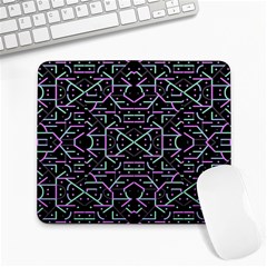 Lines And Dots Motif Geometric Seamless Pattern Large Mousepads by dflcprintsclothing