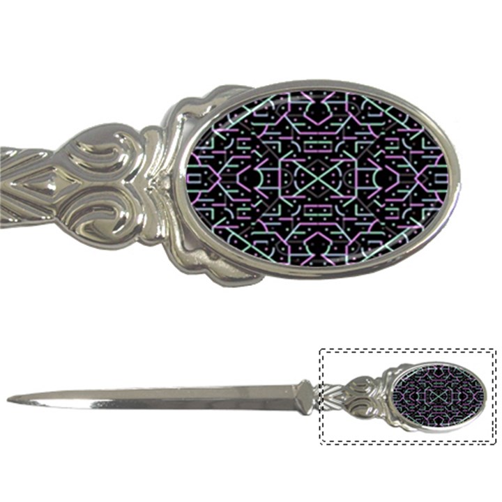 Lines And Dots Motif Geometric Seamless Pattern Letter Opener