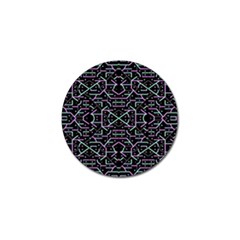 Lines And Dots Motif Geometric Seamless Pattern Golf Ball Marker (4 Pack) by dflcprintsclothing