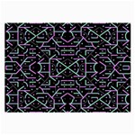 Lines And Dots Motif Geometric Seamless Pattern Large Glasses Cloth Front