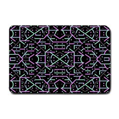 Lines And Dots Motif Geometric Seamless Pattern Small Doormat  by dflcprintsclothing