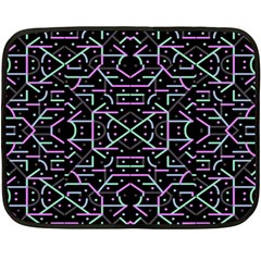 Lines And Dots Motif Geometric Seamless Pattern Double Sided Fleece Blanket (mini)  by dflcprintsclothing