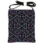 Lines And Dots Motif Geometric Seamless Pattern Shoulder Sling Bag Front