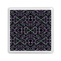 Lines And Dots Motif Geometric Seamless Pattern Memory Card Reader (square) by dflcprintsclothing