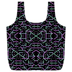 Lines And Dots Motif Geometric Seamless Pattern Full Print Recycle Bag (xl) by dflcprintsclothing