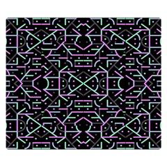 Lines And Dots Motif Geometric Seamless Pattern Double Sided Flano Blanket (small)  by dflcprintsclothing