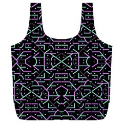 Lines And Dots Motif Geometric Seamless Pattern Full Print Recycle Bag (xxl) by dflcprintsclothing