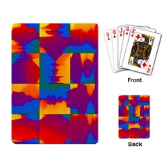 Gay Pride Rainbow Painted Abstract Squares Pattern Playing Cards Single Design (rectangle) by VernenInk