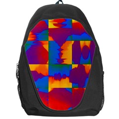 Gay Pride Rainbow Painted Abstract Squares Pattern Backpack Bag