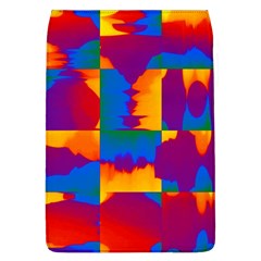 Gay Pride Rainbow Painted Abstract Squares Pattern Removable Flap Cover (l) by VernenInk