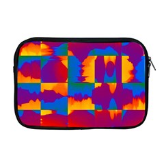 Gay Pride Rainbow Painted Abstract Squares Pattern Apple Macbook Pro 17  Zipper Case