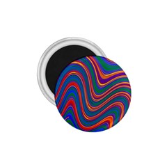 Gay Pride Rainbow Wavy Thin Layered Stripes 1 75  Magnets by VernenInk