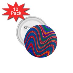 Gay Pride Rainbow Wavy Thin Layered Stripes 1 75  Buttons (10 Pack) by VernenInk