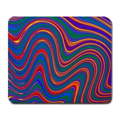 Gay Pride Rainbow Wavy Thin Layered Stripes Large Mousepads by VernenInk