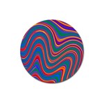 Gay Pride Rainbow Wavy Thin Layered Stripes Magnet 3  (Round) Front