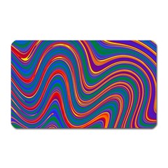 Gay Pride Rainbow Wavy Thin Layered Stripes Magnet (rectangular) by VernenInk