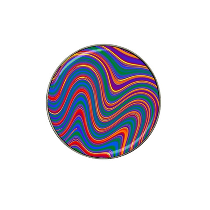 Gay Pride Rainbow Wavy Thin Layered Stripes Hat Clip Ball Marker