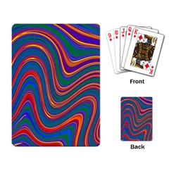 Gay Pride Rainbow Wavy Thin Layered Stripes Playing Cards Single Design (rectangle) by VernenInk