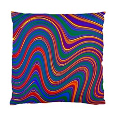 Gay Pride Rainbow Wavy Thin Layered Stripes Standard Cushion Case (two Sides)