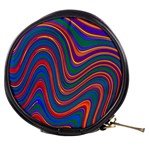 Gay Pride Rainbow Wavy Thin Layered Stripes Mini Makeup Bag Front