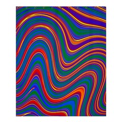 Gay Pride Rainbow Wavy Thin Layered Stripes Shower Curtain 60  X 72  (medium) 