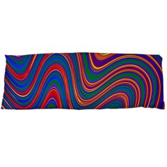 Gay Pride Rainbow Wavy Thin Layered Stripes Body Pillow Case (dakimakura) by VernenInk